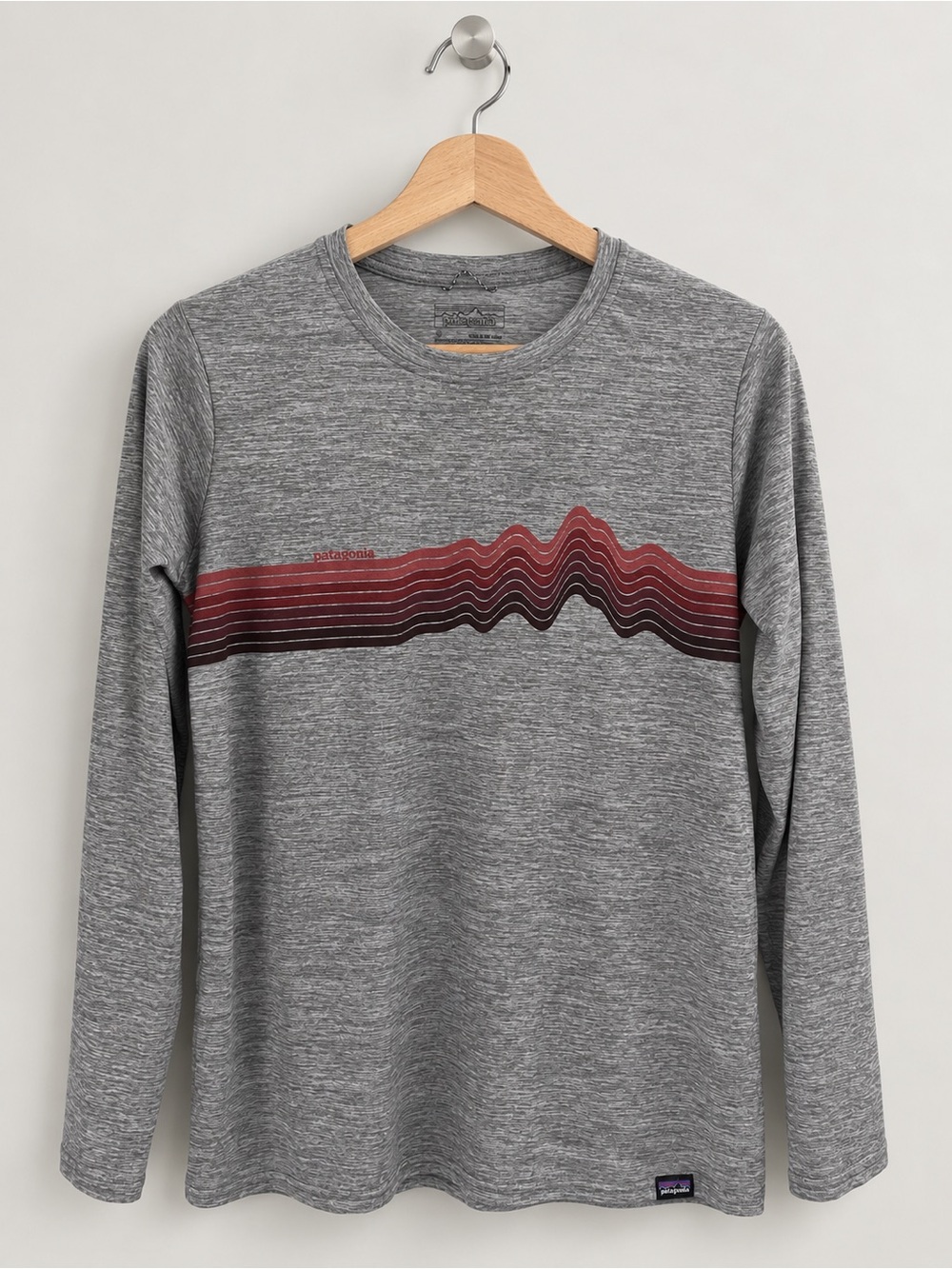 Patagonia Capilene Cool Daily Graphic Long Sleeve Shirt Gray Womens Small - Picture 6 of 15